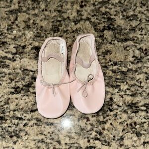 ✨ Pink Ballet Slippers Shoes Leather Soles Size 12